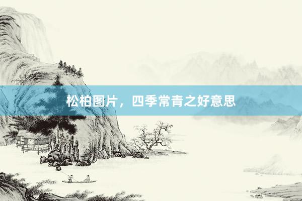 松柏图片，四季常青之好意思